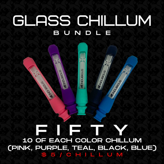 SILICONE CHILLUM (50 PC BUNDLE) - INDUBIOUS