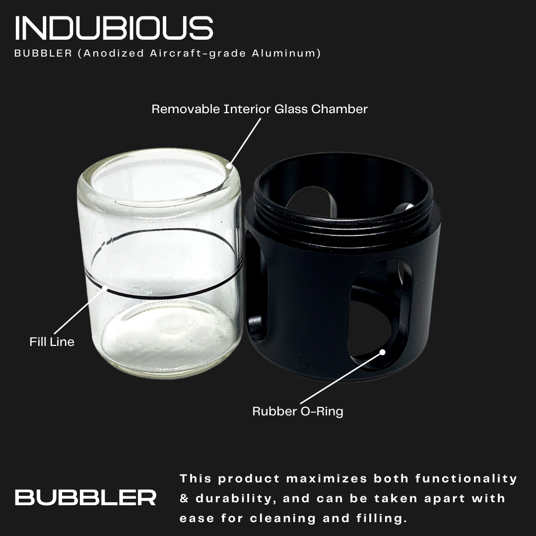 Indubious Bubbler. Reservoir pipe. Aluminum pipe bubbler. Durable bubbler. Indubiousok