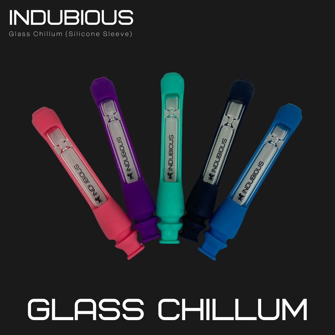GLASS/SILICONE CHILLUM - INDUBIOUS
